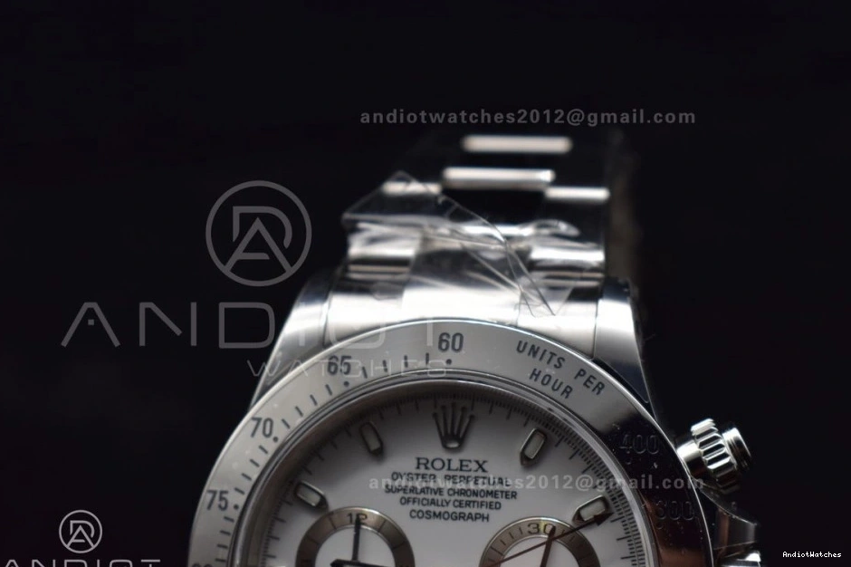 Best Bracelet Daytona QuickDry Case 116520 1:1 SS Dial and 904L 774 V Clean Edition SA4130 White 0401